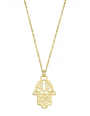 collar de la mano de fátima en plata chapado en oro Lotus LP1849-1/2