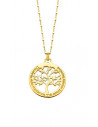 collar del árbol de la vida en plata 925 chapado dorado Lotus LP1641-1/2