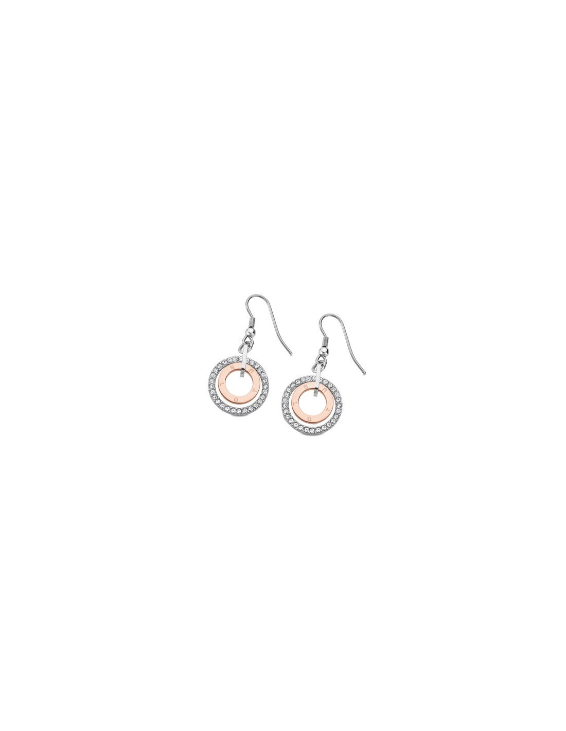 Pendiente De Mujer Breil Tetra Collection En Color Plata Con Pearl