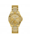 Reloj para mujer Guess W1156L2 Frontier multifunción en acero dorado con cristales Swarovski® y correa armis dorada