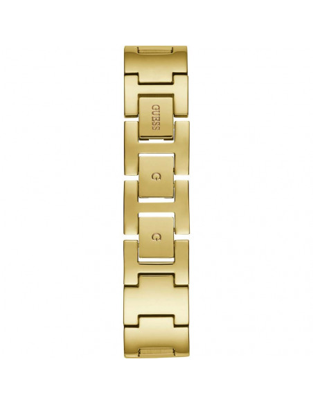 Reloj Guess Claudia W1279L2 dorado, cristales y correa mixta armis/malla vista cierre