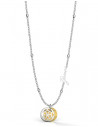 Collar Guess UBN29099 Peony art con cadena plateada y medallas labradas en dorado y plateado.
