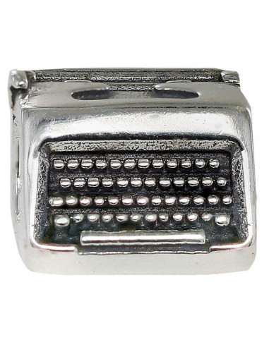 abalorio máquina de escribir en plata de primera ley 925