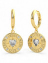 Pendientes Guess 17mm Coin huggies YG UBE70027