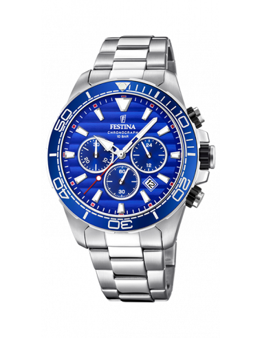 Reloj cronógrafo Festina F20361/2 de la colección Prestige en azul y plateado