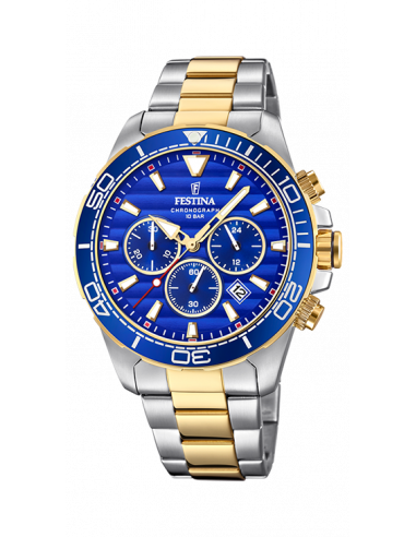Reloj de hombre Festina Prestige F20363/2 en azul dorado y plateado