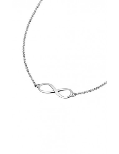 Collana Lotus Silver Trendy LP1224-1/2 In Argento 925 Con Ciondolo Fiocco Infinito - 42 Cm, Finitura Lucida, Regalo Donna