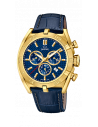 Reloj de hombre Jaguar J858/2 edición limitada Executive, con correa y dial azul y caja dorada.