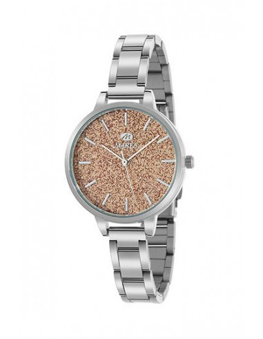 Reloj Marea para mujer B41239/8 Trendy en acero de 32mm con dial de cristales rosados, sumergible a 30m. ‎