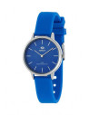 Reloj Marea B41241/1 de cuarzo para mujer de 32mm con correa de silicona y dial azul, sumergible 50m