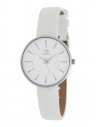 Reloj Marea para mujer B41244/1 Trendy en acero plateado de 34mm con dial blanco y correa de piel blanca, sumergible a 30m.