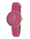 Reloj Marea para mujer B41244/6 Trendy en acero plateado de 34mm con dial rosa y correa de piel rosa, sumergible a 30m.
