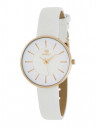 Reloj Marea para mujer B41244/7 Trendy en acero dorado de 34mm con dial blanco y correa de piel blanca, sumergible a 30m. ‎