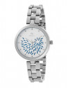 Reloj Marea para mujer B41243/5 Trendy en acero de 34mm con dial blanco y circonitas azules, sumergible a 30m.