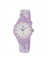 Reloj Marea B35325/42 para mujer Bloom con motivos florales en lila y blanco con dial blanco. WR100.