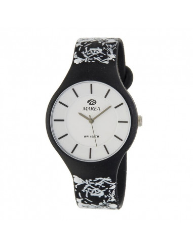 Reloj Marea B35324/22 para hombre Street, en negro y dial blanco con dibujos en blanco. Mecanismo de cuarzo,
