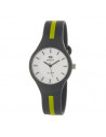 Reloj Marea B35325/16 para mujer Playground en gris oscuro con línea verde pistacho y dial blanco. WR100.