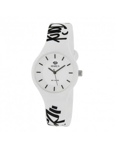 Reloj Marea B35325/20 para mujer Sunrise en blanco con dibujos negros y dial blanco. WR100.