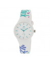 Reloj Marea B35325/21 para mujer Sunrise en blanco con dibujos turquesa y dial blanco. WR100