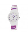 Reloj Marea B35325/34 para mujer Sunrise en blanco con líneas en tonos morados y dial blanco. WR100